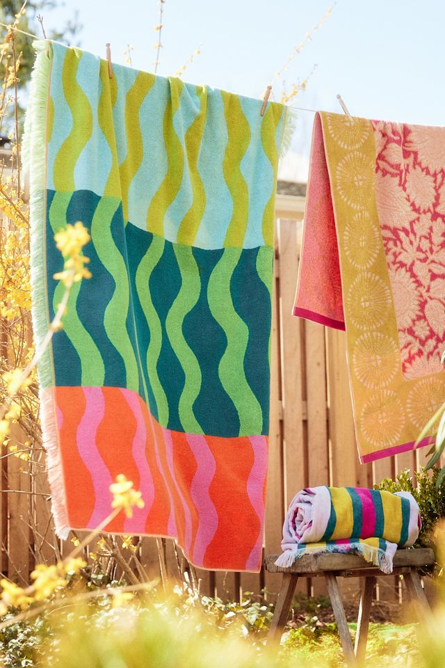 Fringed High Tide Beach Towel #2