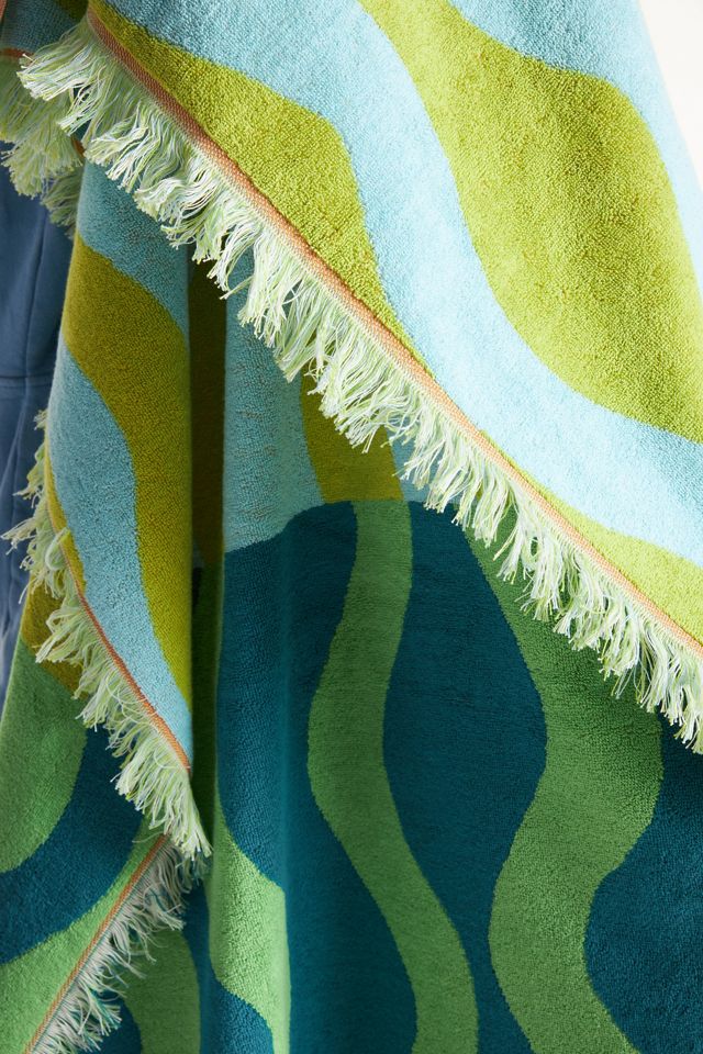 Fringed High Tide Beach Towel #1