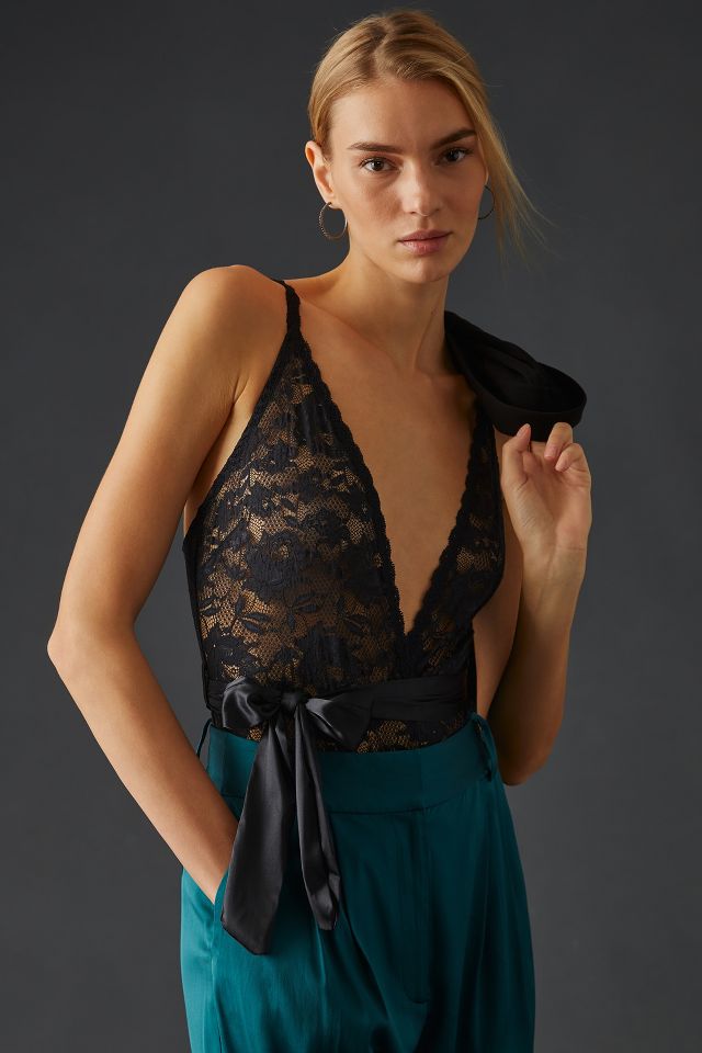 Sabrina V-Neck Lace Bodysuit  Anthropologie Japan - Women's Clothing,  Accessories & Home