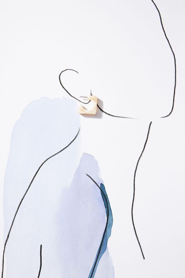 Mod Square Hoop Earrings #2