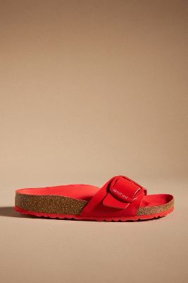 Birkenstock Madrid High Shine Big Buckle Sandals In Red