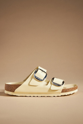 Birkenstock Open-toe Slip-on Buckled Leather Sandals In Beige