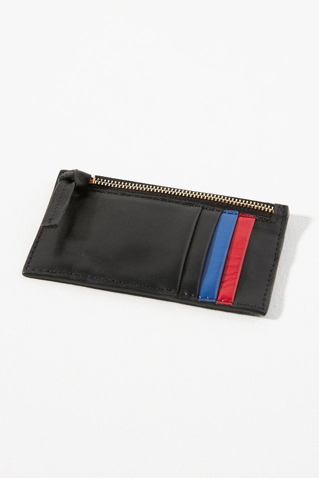 Clare V. Half Leather Zip Wallet