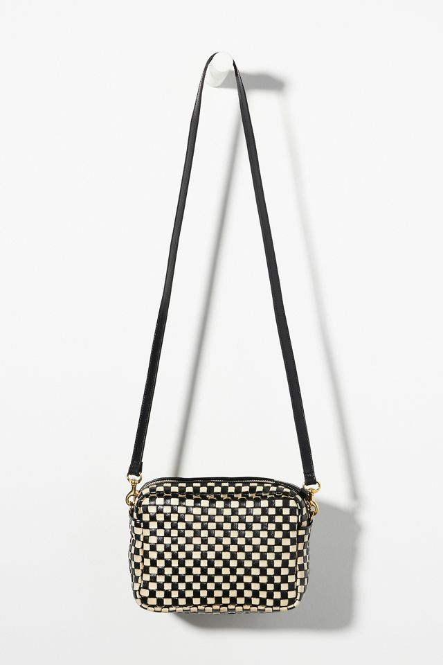 Clare V. Woven Zig-zag Midi Sac in Black