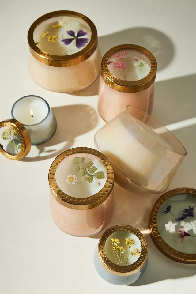 Rosy Rings Floral Press Candle