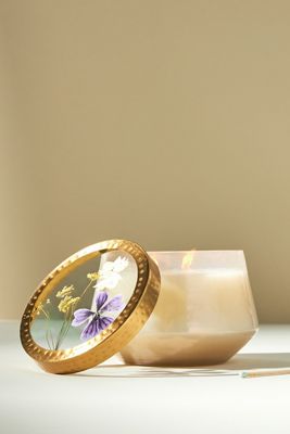 Floral Press Candle