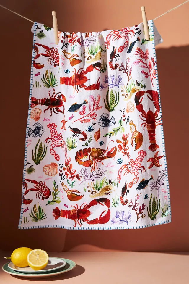 August Wren Lobster Bake Dish Towel