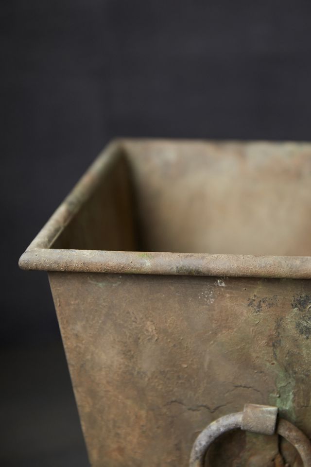 Ring Handle Iron Taper Planter, 15" #5