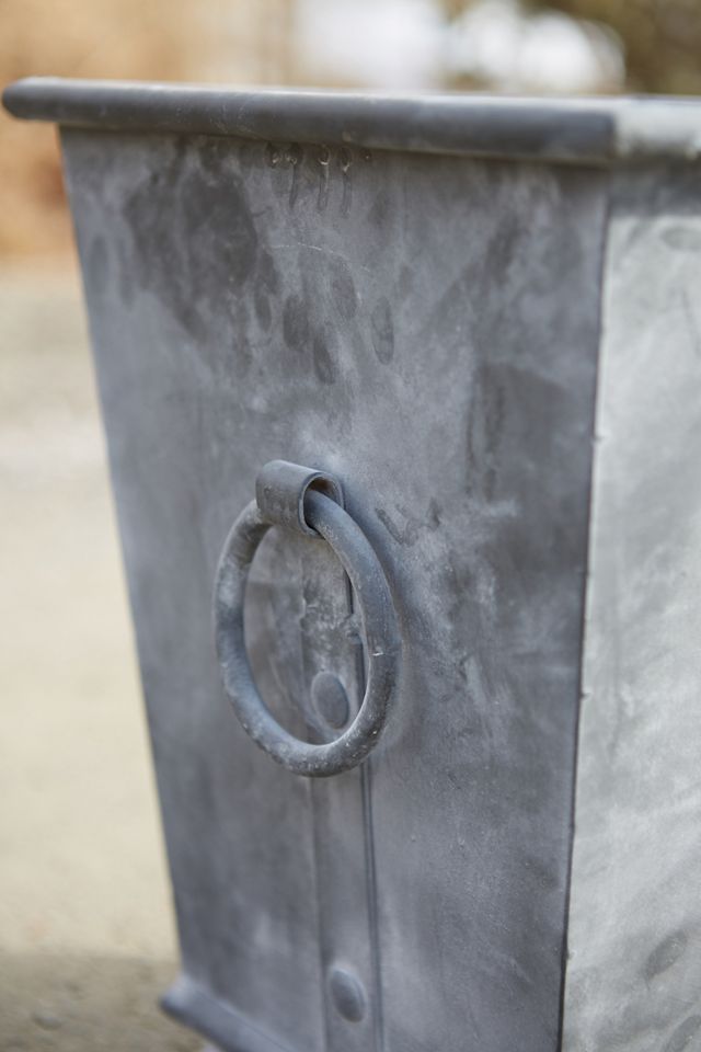 Ring Handle Iron Taper Planter, 15" #2