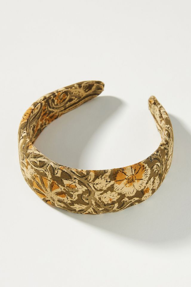 Curried Myrrh Elsbeth Blockprinted Headband Anthropologie