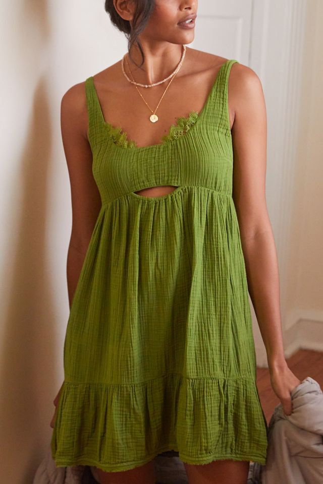 Tiered Gauze Mini Dress #4