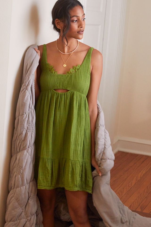 Tiered Gauze Mini Dress #1