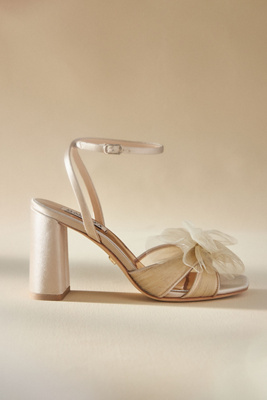 Badgley Mischka Tess Ankle Strap Sandal In Beige