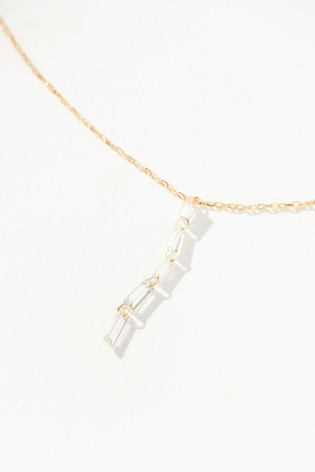 Nicha Gold-Plated Mother-of-Pearl Drop Necklace #1