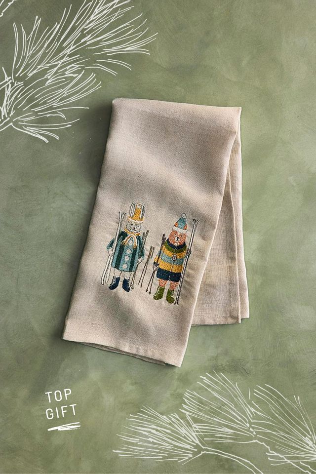 Ski Buddies Dish Towel #1