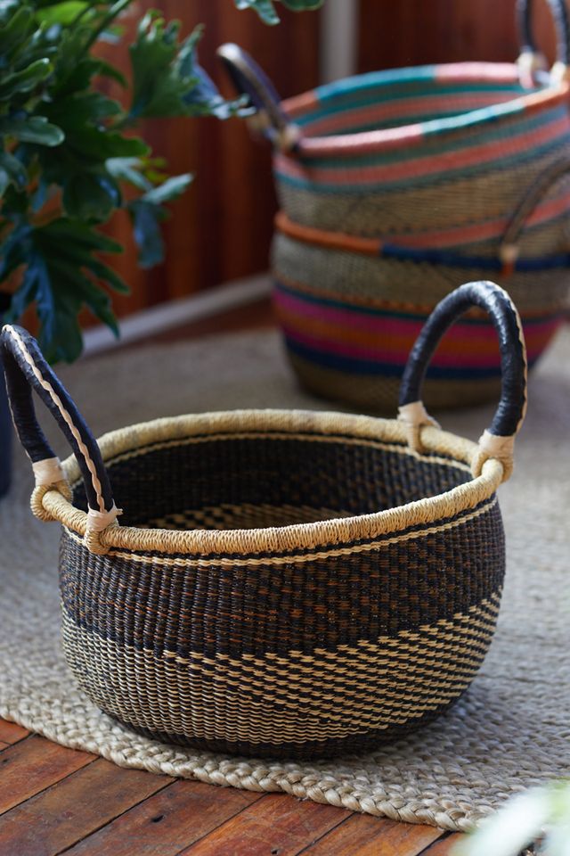 Woven Basket, Black + White #4