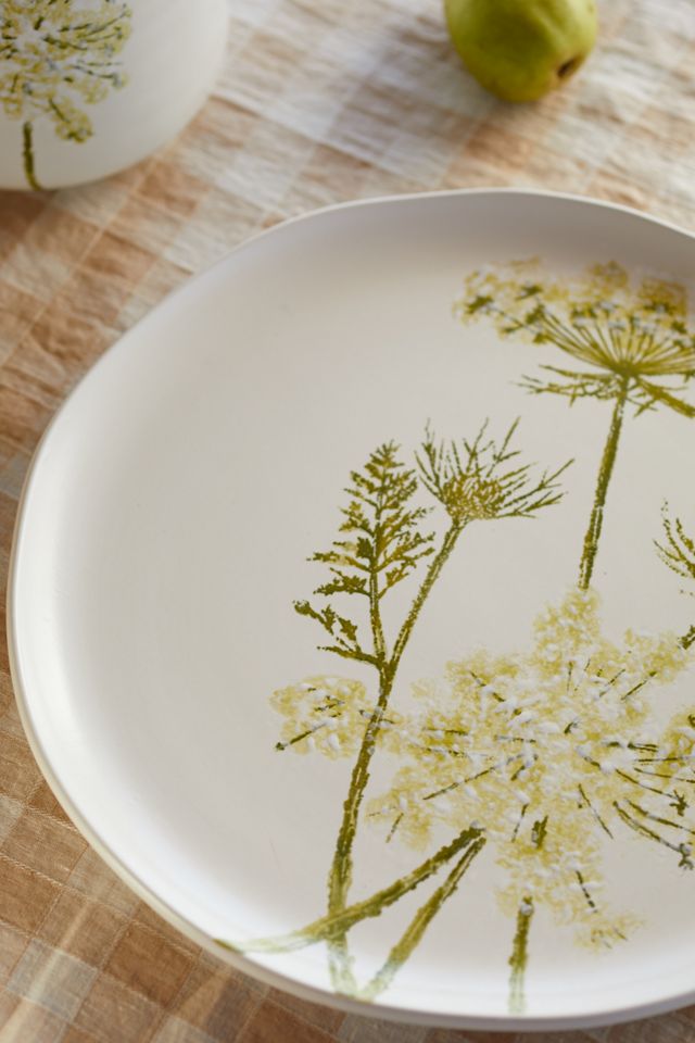 Queen Anne's Lace Ceramic Platter, Round #3