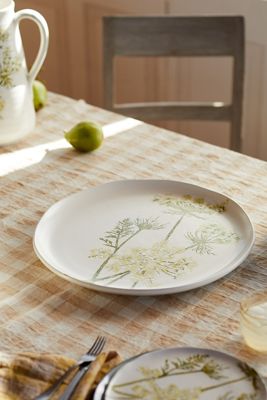 Queen Anne's Lace Ceramic Platter, Round