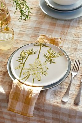 Terrain Queen Annes Lace Ceramic Salad Plate In White