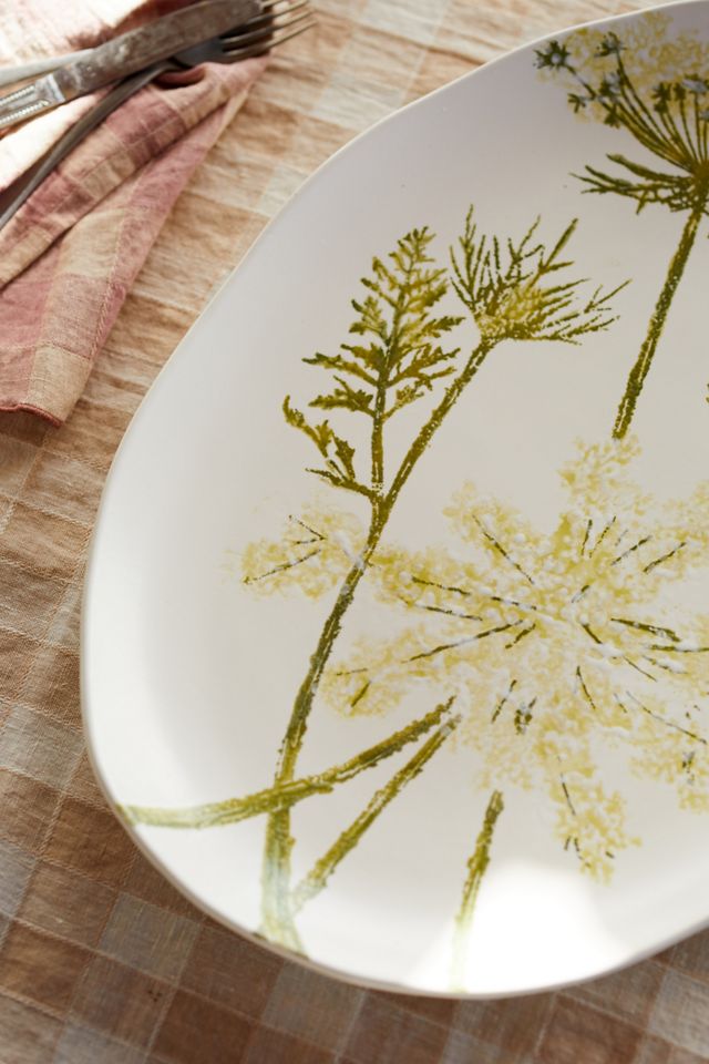 Queen Anne's Lace Platter, Oval #1