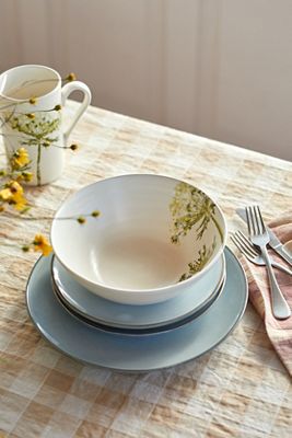 Queen Anne's Lace Ceramic Pasta Bowl