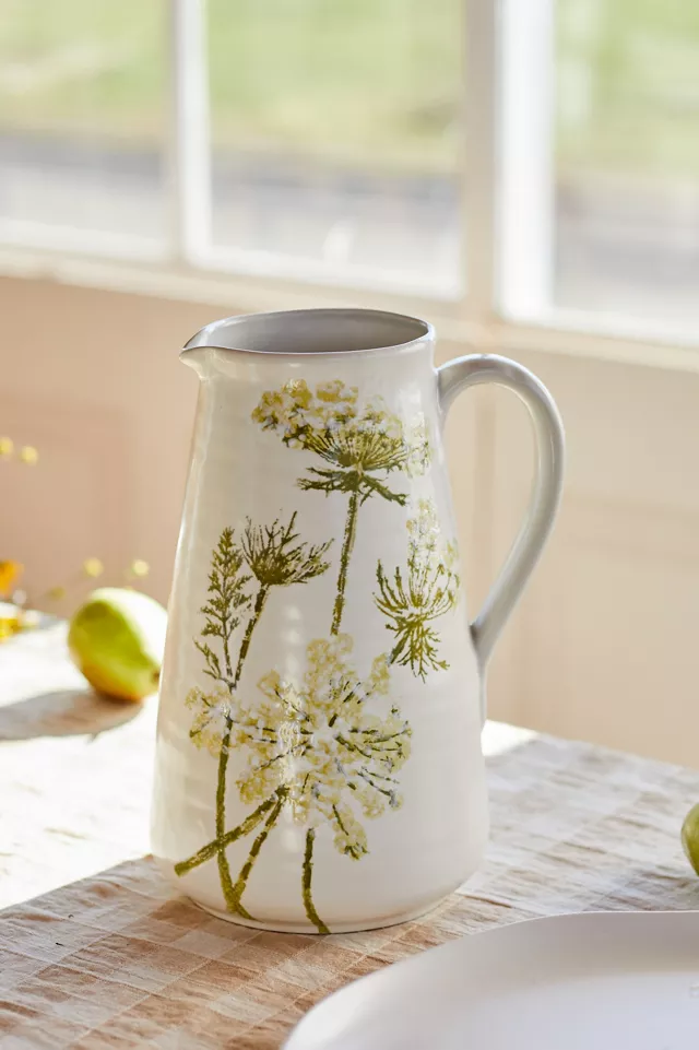 Terrain Queen Annes Lace Ceramic Pitcher