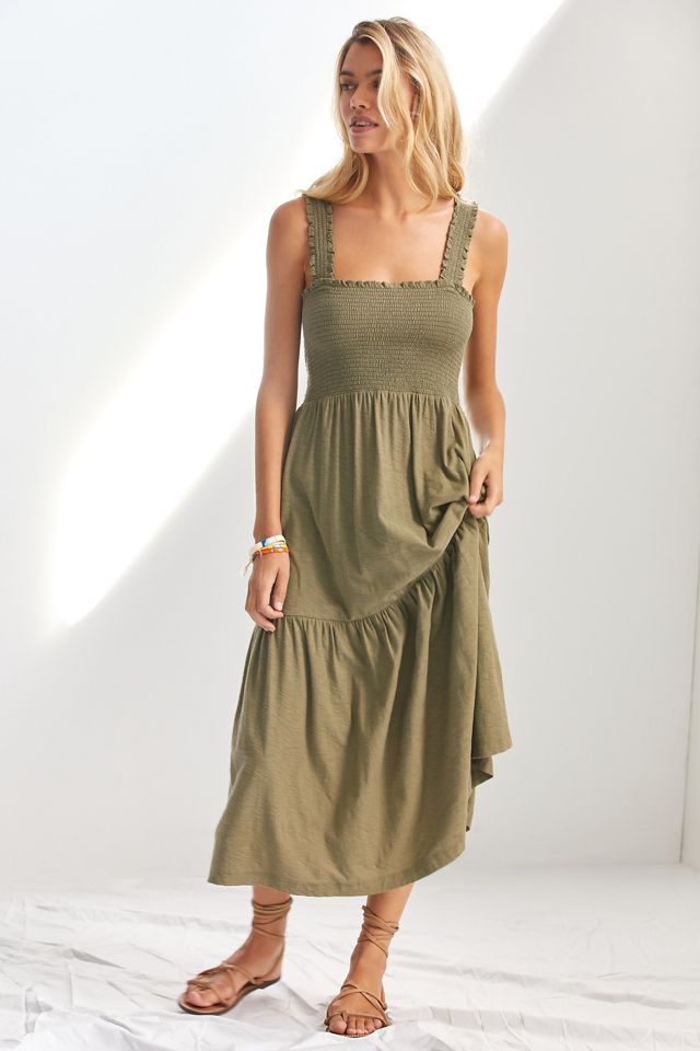 Nation Ltd Shoshanah Smocked Midi Dress