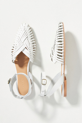 pilcro twisted leather slides