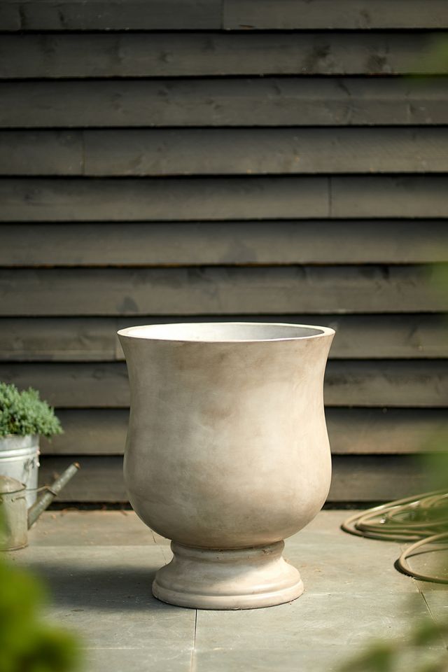 Fiber Concrete Flared Urn Planter, 23" #1