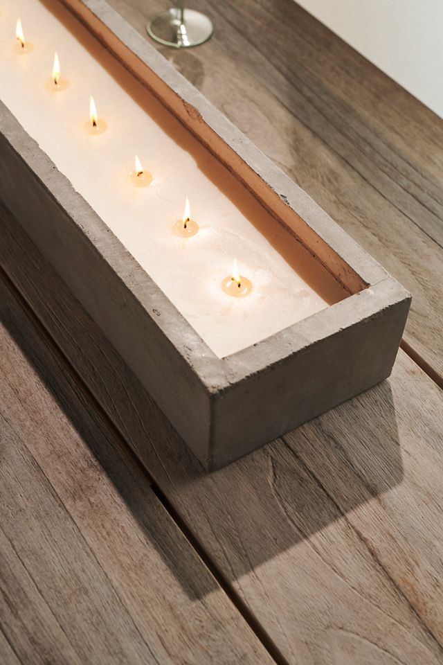 Cement Trough Candle, Citronella #3