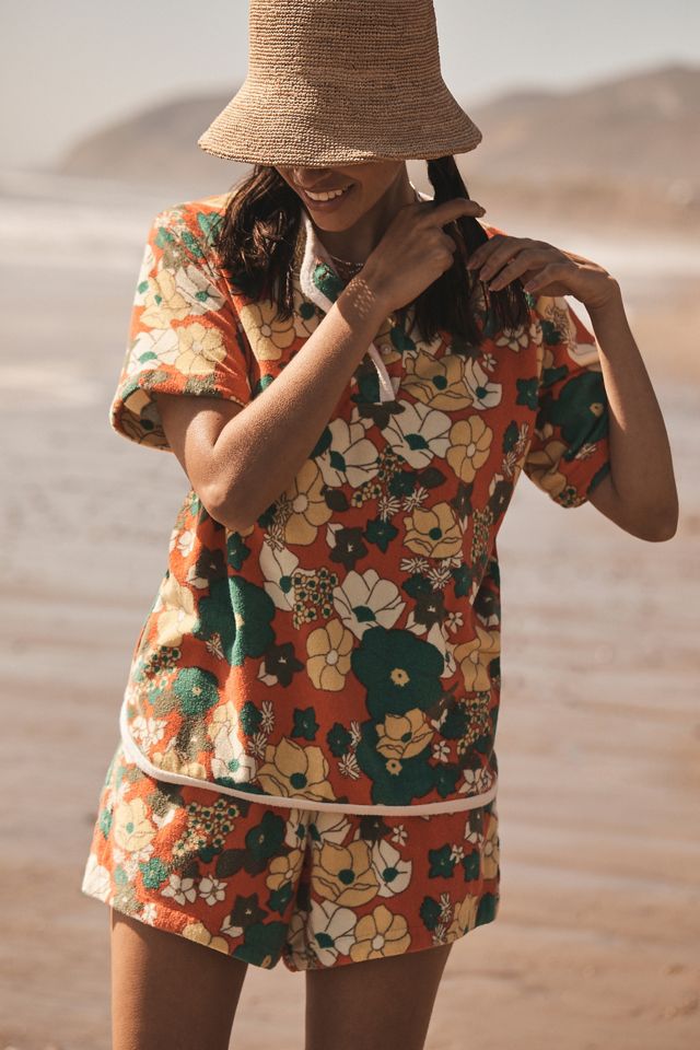 Trovata Birds of Paradis Floral Dora Shorts | Anthropologie