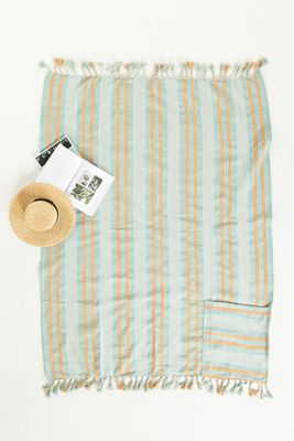 Parasol Stripe Travel Beach Blanket