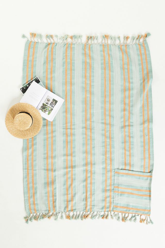 Parasol Stripe Travel Beach Blanket Anthropologie UK