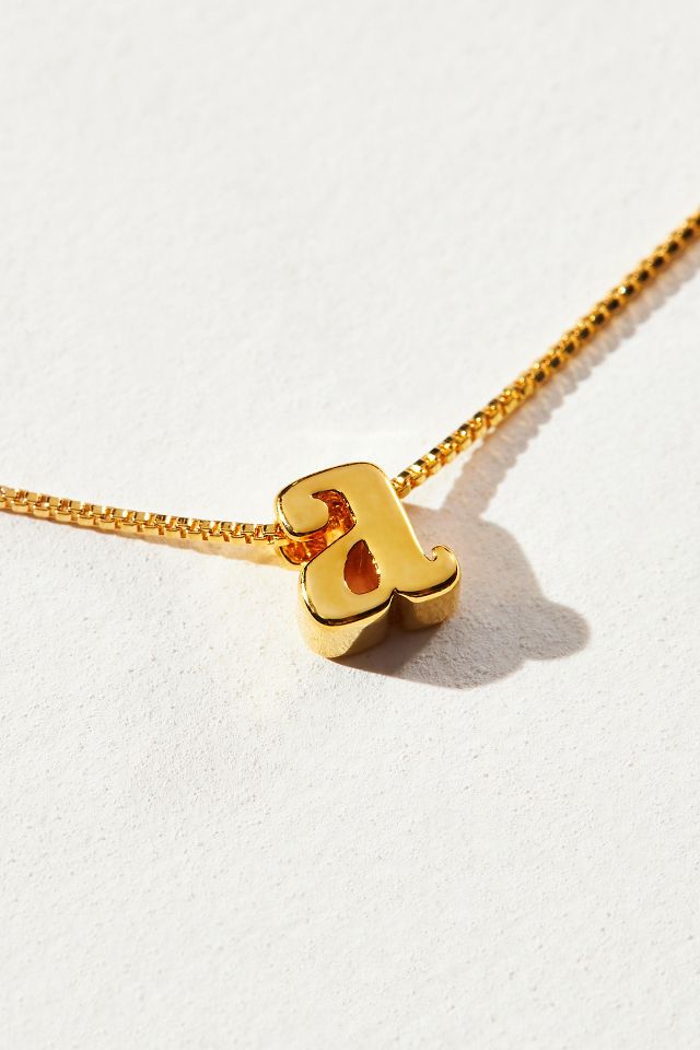 14k Gold Mini Monogram Necklace #1