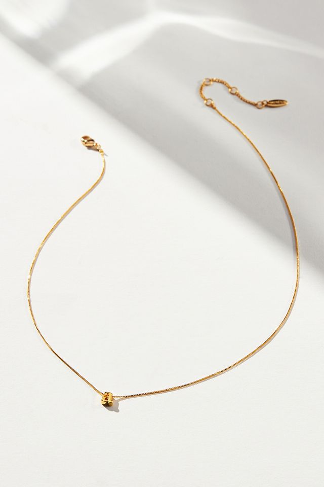 14k Gold Mini Monogram Necklace #2