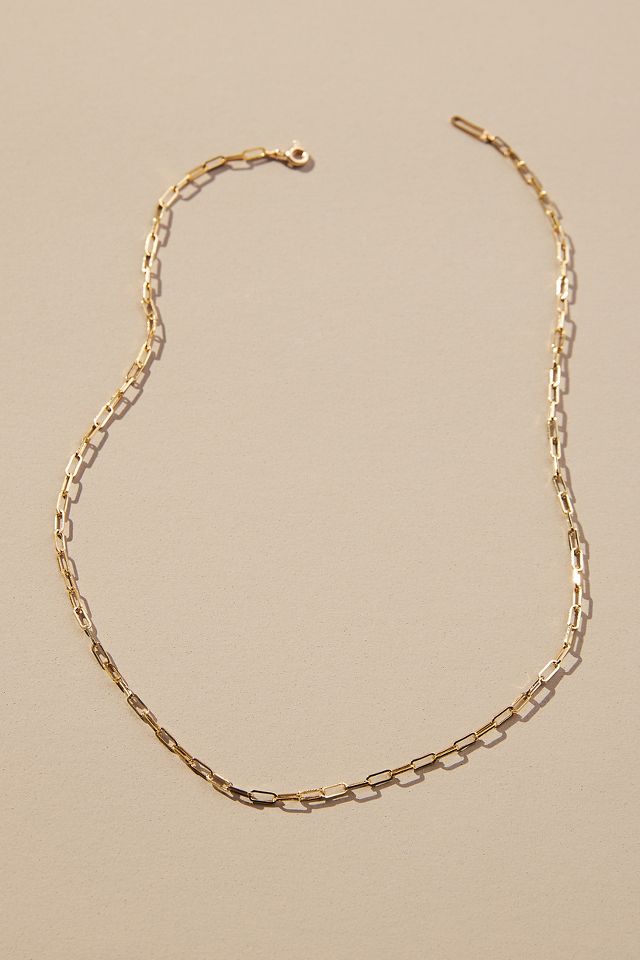 Dainty Paperclip Necklace | Anthropologie