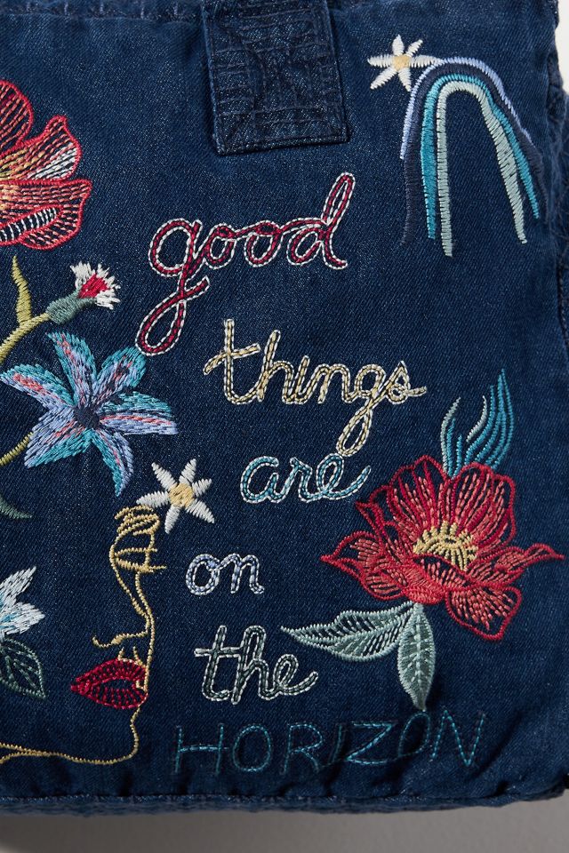 Johnny Was Denim Duffle Tote Bag | Anthropologie
