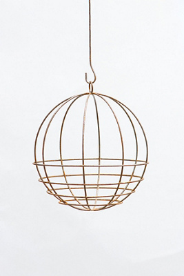 Sphere Rust Patina Hanging Basket, Extra Large - Thumbnail 4