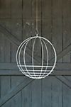 Zinc Sphere Hanging Basket, 18"