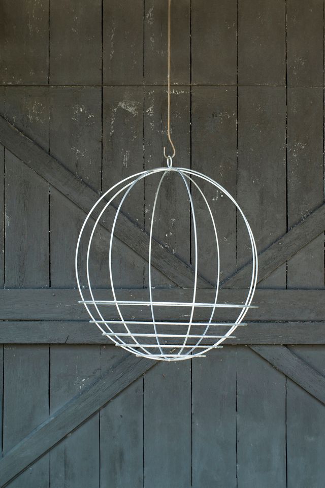 Zinc Sphere Hanging Basket, Large #2