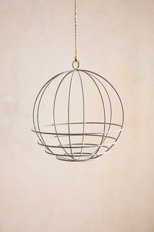 Zinc Sphere Hanging Basket, Extra Large #2