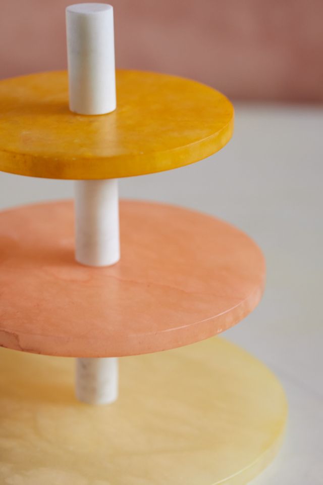 Dyed Alabaster 3-Tier Serving Stand #2