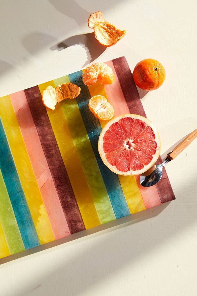 Striped Alabaster Serving Board #3