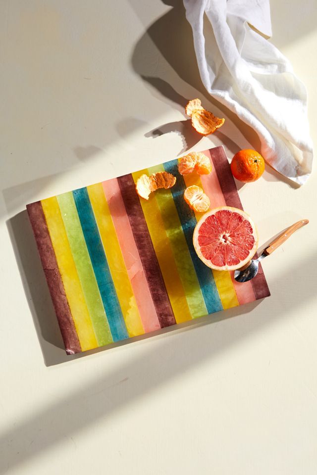 Striped Alabaster Serving Board #4