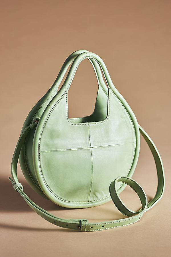 By Anthropologie Julien Mini Leather Bag In Green