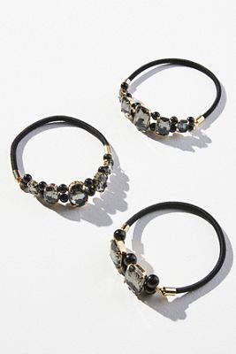 Crystal Pearl Ponytail Holder Set