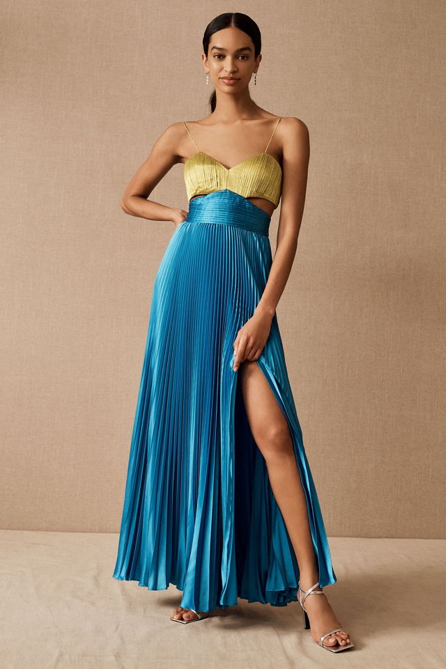 slim fit dress slacks Harvest Gold Silk Satin Long Dress – Luxury Women's Fashion main image 1