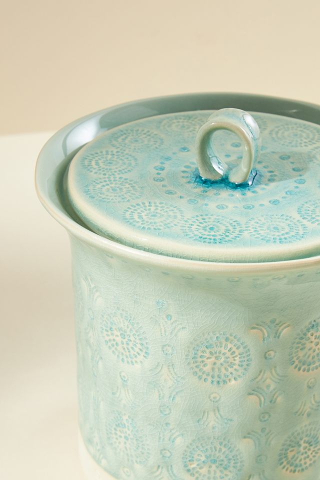 Old Havana Portuguese Stoneware Canister #1