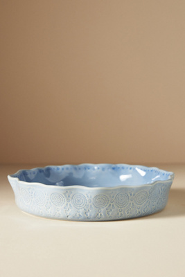 Anthropologie Old Havana Pie Dish In Blue