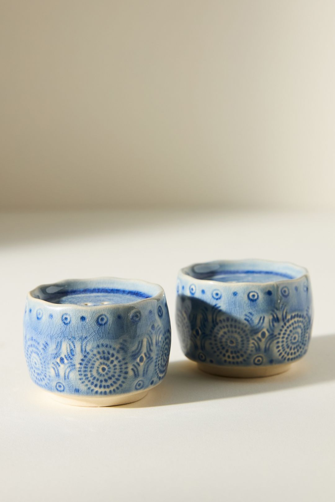 Old Havana Salt & Pepper Shakers - Wedgewood Blue, Set Of 2